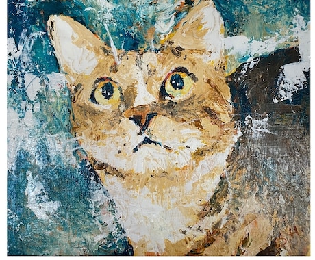 ペットの似顔絵を油絵で描きます 犬や猫など何でもOK!高級感のある油絵で記念に残しませんか？