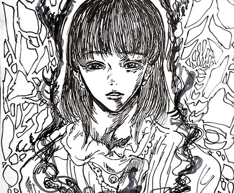 ミステリアスな雰囲気のイラスト制作します アイコンやサムネイル使えるようなイラストを目指しました。 イメージ2