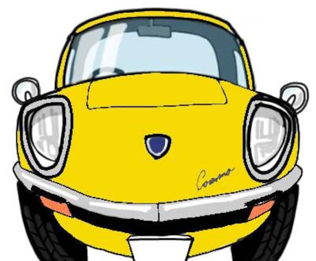 あなたのお車を　サンプル(丸タイプ)のような真正面イラスト作成 イメージ2