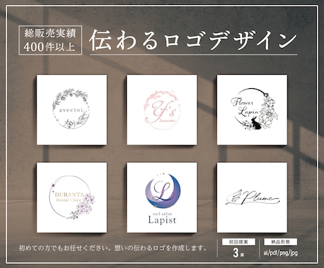 サービスが伝わるオリジナルロゴを作成させて頂きます ロゴ制作が初めての方もご相談下さい！丁寧に伺い作成致します。 イメージ1