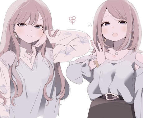等身イラストをお描きします 4～7頭身くらいの女の子のイラストを描きます イメージ1