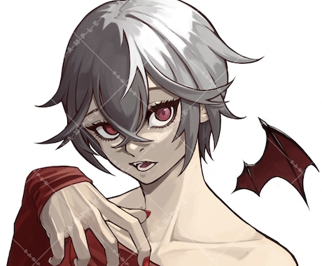 あなただけのオリジナルキャラアイコン描きます クールで魅力的なアイコン描きます！お気軽にご相談ください イメージ1