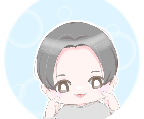 お話からイメージを膨らませてミニキャラ描きます あなたの好きを詰め込んだ優しいアイコンを。 イメージ2