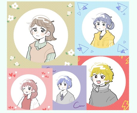 最短納品即日✎貴方だけのナチュラルアイコン描きます ナチュラルかわいい！アイコンにも！イラストにも！ イメージ2