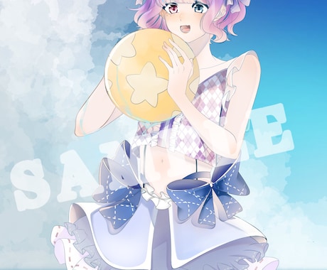 きらきらとした可愛い女の子描きます 可愛い女の子やカッコイイ女の子なんでもお任せください イメージ1