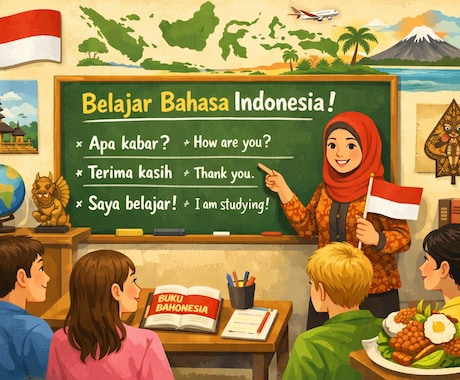 インドネシア語初心者講座行います インドネシア語から現地生活のリアルまで イメージ1