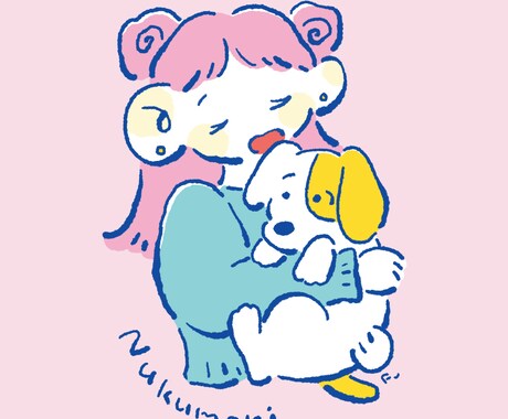 ゆるいイラスト、描きます 気が抜けた表情、色使いがポイント◎ イメージ2