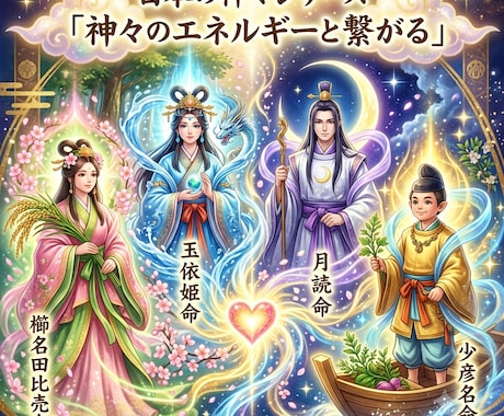 日本の神々シリーズ　アチューンメントします 月読命や少彦名命と繋がりたい方に イメージ1