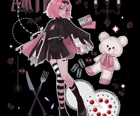 ちょっと不穏でKAWAIIなイラスト制作します ୨୧実績作り2025年中特別価格୨୧ イメージ1