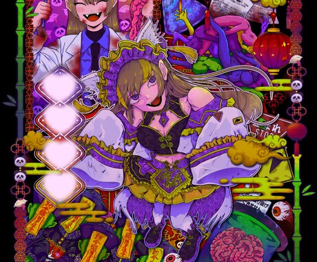歌ってみた・MV✧用途多様イラスト製作します 可愛い/怪しい/かっこいい/ニューレトロなんでもいけますෆ‬ イメージ2
