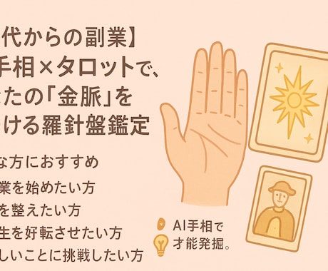 50代からの羅針盤AI手相鑑定します AIで金脈発掘！あなたの手のひらに眠る宝の地図 イメージ2