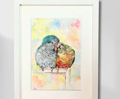 動物の似顔絵をふんわり優しいちぎり絵にします ペットをちぎり絵の世界へ。記憶の一枚に仕上げます イメージ1