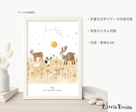 お子さまの手書き文字をアートポスターにします 書道講師が丁寧に仕上げる、今しかない一瞬を一生の宝物に イメージ2