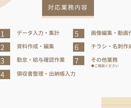 あなたのバックオフィス業務代行します 困った！にサポートいたします！ イメージ2