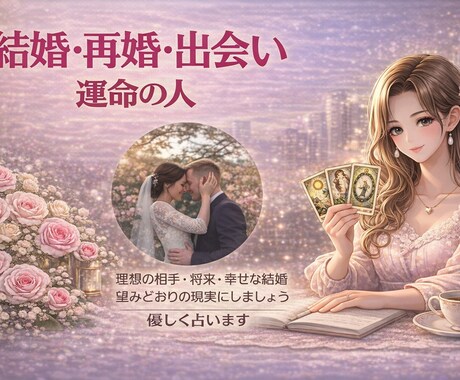 結婚・再婚・出会い✨️貴方の未来寄り添って占います 理想の相手・将来・幸せな結婚　望みどおりの現実にしましょう イメージ1