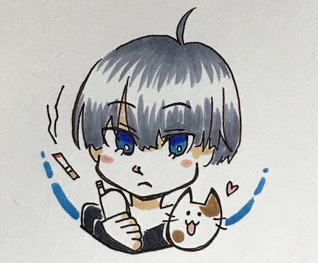 手描き風SNSアイコンを描きます 紙とペンで描く、オンリーワンで暖かいイラストです！ イメージ2