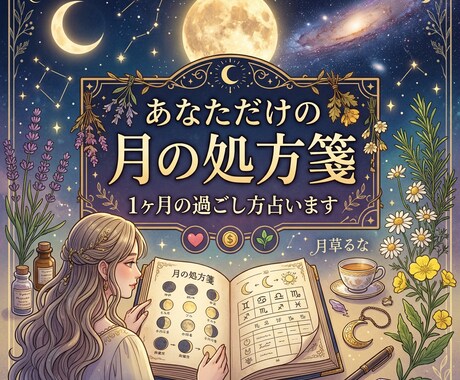 あなただけの月の処方箋で1ヶ月の過ごし方占います 月星座×今月の月の流れから最適な行動タイミングをお届け イメージ1