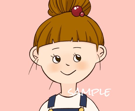 ゆるポップ・かわいいアイコン作成します 希望の髪型・洋服でオリジナル☆表情差分500円☆商用OK イメージ2