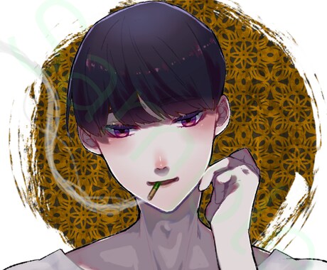 SNS利用等/5頭身↑キャラ ✱ アイコン描きます 『シンプル背景+キャラクター』 イメージ2