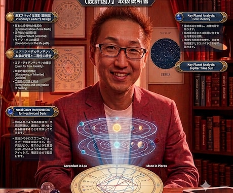 本当のあなたを紐解く人生の取扱説明書を作成します ​華やかな表の顔と、深く静かな内面の二面性を美しく統合。 イメージ1