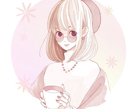 商用◎SNS用アイコン、イラストカット作成します 柔らかいタッチで制作、用途に合わせて丁寧にヒアリング致します イメージ2