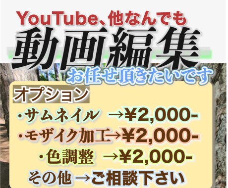動画編集をご依頼を賜ります あなたの動画をより良くしたい、それ一心で参ります イメージ2