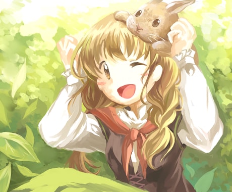 動物+人物のイラストを制作します ペットのイラスト、TRPGイラストなどにおすすめです イメージ1