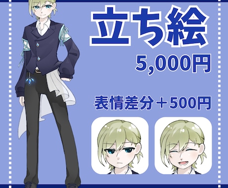 最短で4日納品！立ち絵描きます イメージ1