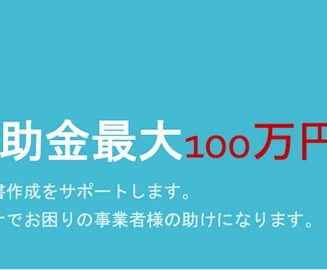 小規模事業者持続化補助金の申請書を作成します イメージ1