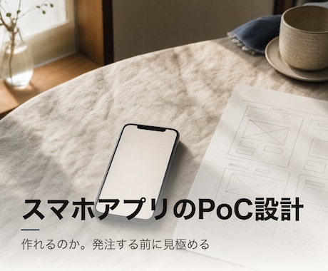 スマホアプリのPoC・技術設計書を作成します 作れるのか。発注する前に、見極めます イメージ1