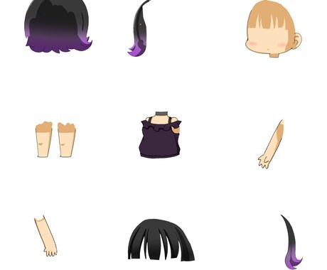 Live2D用のデフォルメイラスト描きます VTubeをやりたい方にキャラをデザイン！ イメージ2
