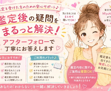 鑑定後の疑問・質問にお答えします 鑑定後に出てきた疑問に丁寧にお答えします イメージ1