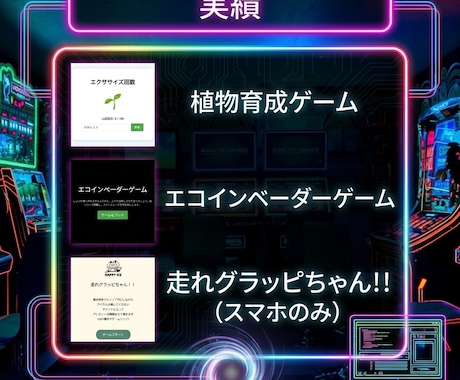 スマホ、パソコンですぐ遊べるミニゲームを作ります 暇つぶしや販売促進、記念日などのイベント、学習用に最適! イメージ2