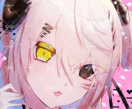 目を引くSNSアイコン描きます 透明感のある色鮮やかなイラストを提供できます！ イメージ2