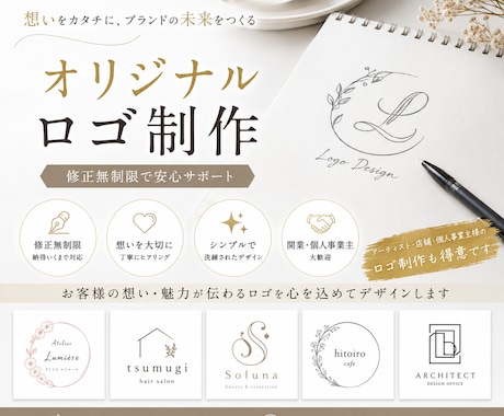 想いが伝わるオリジナルロゴ制作します ブランドの未来を彩るオリジナルロゴ制作 イメージ1