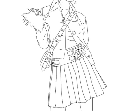 お洒落♡シンプルな線画イラストお描きします ✴︎即日〜4日のスピード納品✴︎修正無制限✴︎ イメージ2