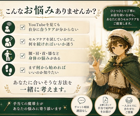 身体の悩みを理学療法士が一緒に整理します 何をすればいいか分からない方へ イメージ2