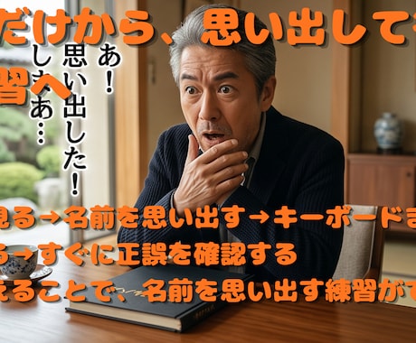 同窓会前に旧友の顔と名前を覚えるツールを提供します 顔は分かるのに名前が出ない不安を事前練習で軽くします イメージ2