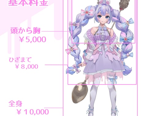 youtube利用可！かわいい女の子制作します ヘッダー・表紙・立ち絵・MVイラストなど何でもお仕立て イメージ2