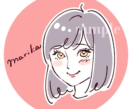 ほんのり似ている似顔絵アイコン描きます 絵柄は2種類。お好きな方を選べます！ イメージ2