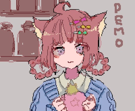 ピクセルアート・ドット絵やGIFアニメ描きます エモ可愛い少しアンニュイなドット絵/アニメーションも描けます イメージ2
