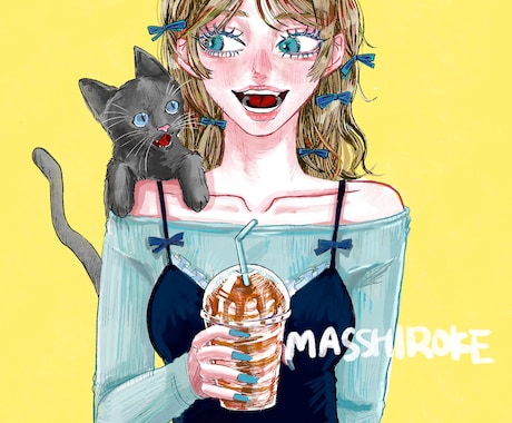 ガーリーでy2k風な可愛いイラスト描きます 商用利用可能な人物イラスト描きます イメージ1