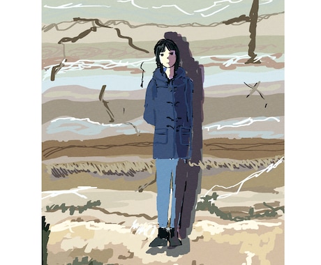 あなたのオリジナルキャラクターを魅力的に描きます 気だるげな表情を描くのが得意です！背景付きの絵を描きます イメージ2