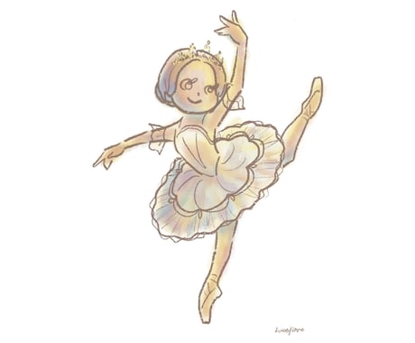 バレリーナのイラストを描きます プレゼント・SNSアイコンに最適です♪ イメージ1