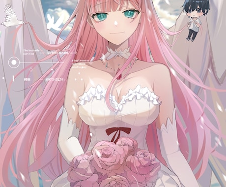 一枚絵,MV,サムネイルなどお描きます SNSアイコン,一枚絵,MV,サムネイル,夢絵などお描きます イメージ2