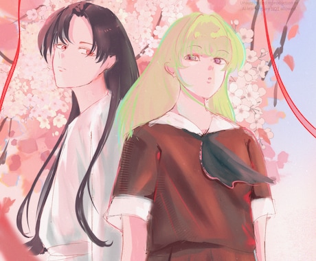 透明感のある一枚絵を描きます イメージ1