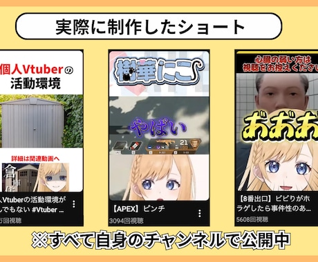 Vtuber専門｜切り抜きショート5本作ります 魅せたい！見られたい！を現役Vtuberが形に イメージ2