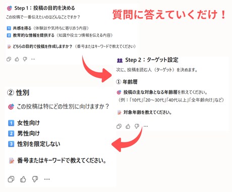 正式版／インスタ投稿をAIが自動で作成します もう投稿で迷わない。AIが文章を整えます。 イメージ2