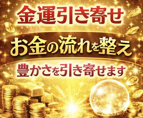 金運引き寄せ☺️お金の流れを整え、金運を上げます 収入up・安定・不安解消。金運を整え収入の流れを引き寄せます イメージ1