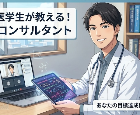 医学生の僕が1から学習のサポートを行います 学習計画の管理や進路相談、質問対応などを行います。 イメージ1